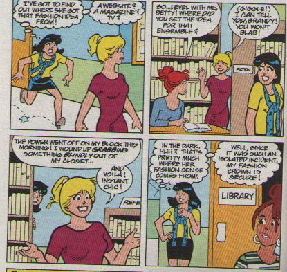 In the Riverdale High library.