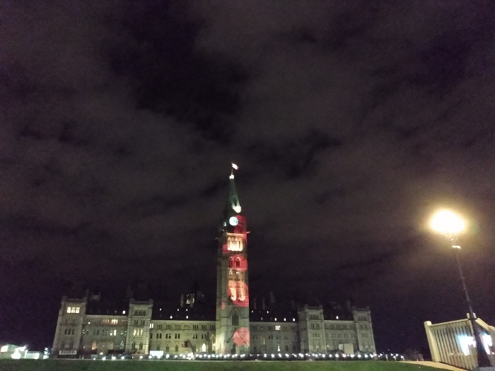 Parliament Hill at night