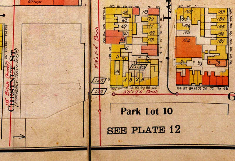 Goad's map of Gerrard St, north side