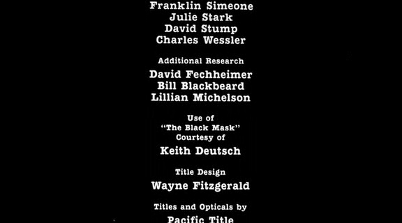 Still from the credits of the film